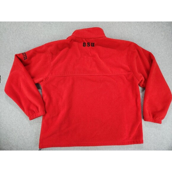 Ohio State Buckeyes Jacket Mens Large XL Red Fleece Full Zip‎ OSU Football Coat - Picture 12 of 14